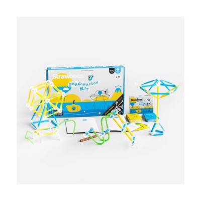 Strawbees Imagination Kit STEM Building Set, 400 Pieces and 105 Challenge Cards