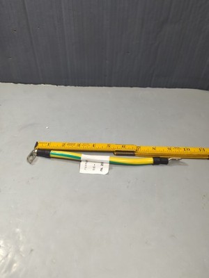 3 AWG Power Cable Grounding Wire ''9.5 W/ Ring Terminals From A Server Rack 