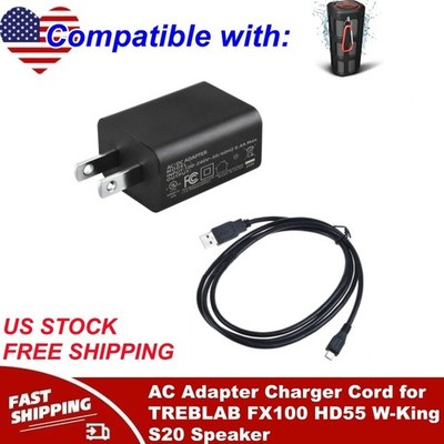 AC Adapter Charger Cord for TREBLAB FX100 HD55 W-King S20 Speaker