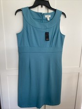 Ann Taylor Loft Size 6 Sleeveless Turquoise Blue Dress