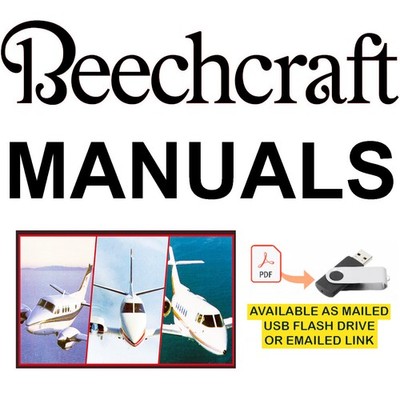 Beechcraft Super King Air 200 B200 Service Maintenance Manual IMPROVED USB or DL