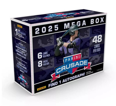 2025 Panini Crusade Baseball MLB Trading Cards Mega Box - 1 Autograph  