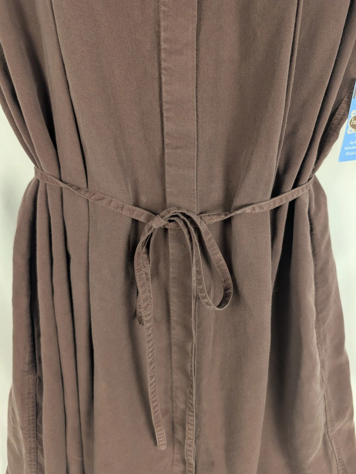 VETEMENTS Wishlist Apparel Vestito Donna Plissettato Denium S M Marrone Lagenlook Minimal