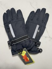 All In Motion Unisex Snow Sport Black Gloves For Kids Size 4-7