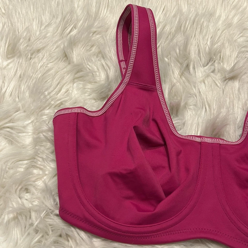 Sujetador deportivo Wacoal 40C rosa Simone soporte máximo 855170 con aros NUEVO $76 Foto 3 de 4