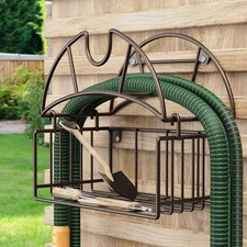 Hose Reel Garden Hose Holder,water Hose Holder Wall Mount,heavy Duty Metal Hose