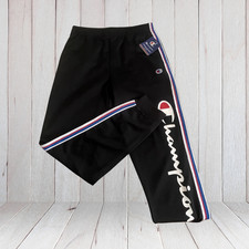 Champion Authentic Athleticwear Boy's Black Jogger Sweatpants Logo Pockets K0004