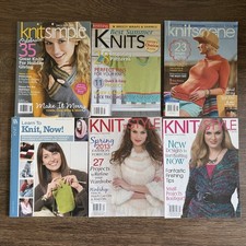 Knitting Magazine Lot 6 Knit Simple Knit Scen...
