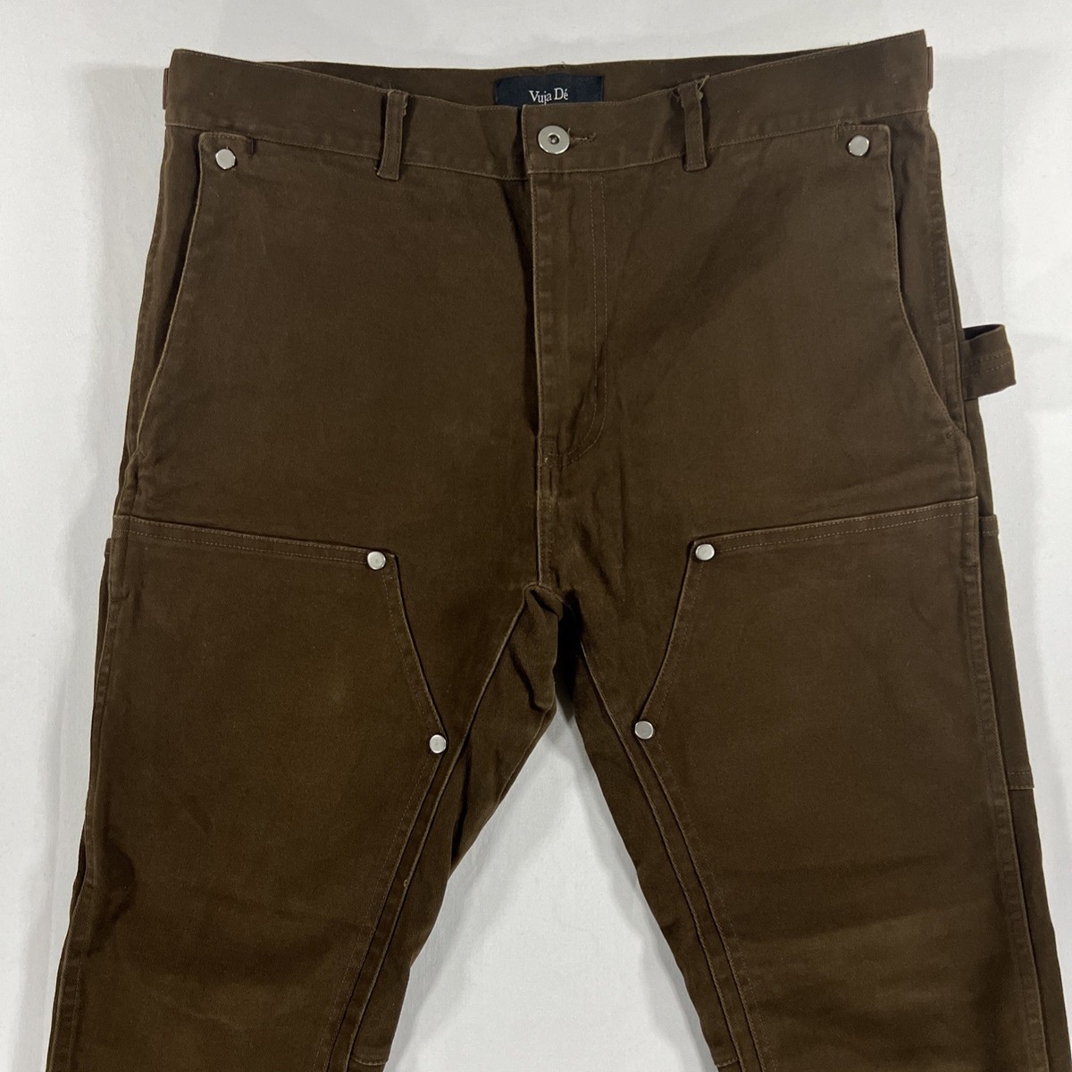 Vuja De Pants Mens M Brown Carpenter Double Knee Ken Ijima