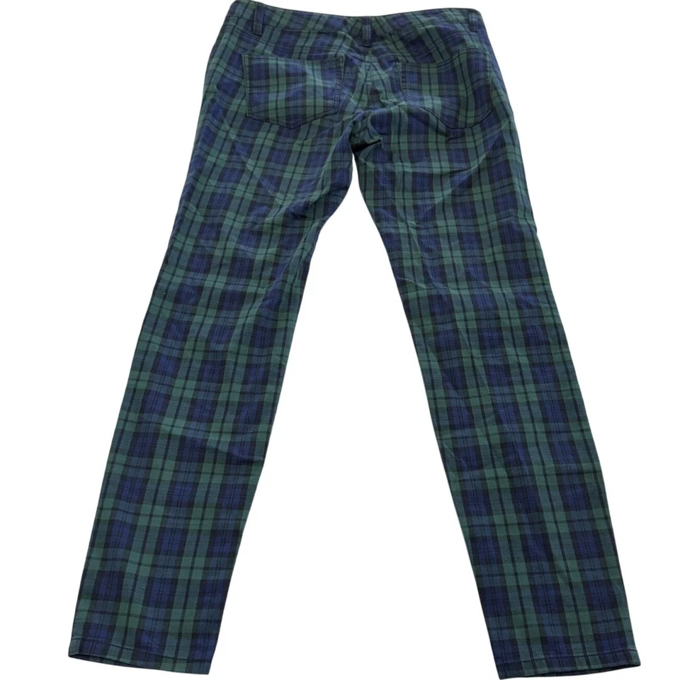 Pantalones Vineyard Vines para mujer 2 verdes azules a cuadros calce ajustado elásticos 2P0304 preppy Foto 2 de 4