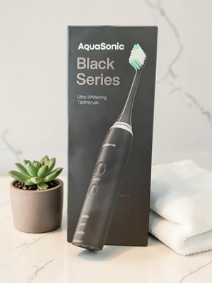 AquaSonic Black Series Ultra Whitening Electric Toothbrush Black NEW SEALED