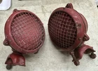 ORIGINAL Vintage FARMALL IH CATERPILLAR CAT Bulldozer HEAD LIGHTS & Mts OLD TD6