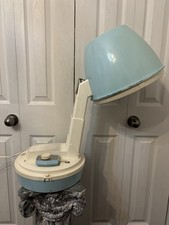1960s MCM General Electric Portable Hair Dryer W/Remote-Light Blue