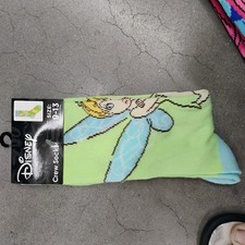 Peter Pans Tinkerbell Novelty Crew Cut Socks FREE SHIPPING