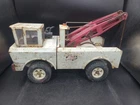 Vintage Mighty Tonka AA double Boom Wrecker Tow Truck Pressed Steel Toy. MG