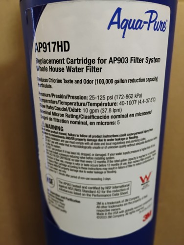 Aqua-Pure AP917HD Filtro acqua per tutta la casa cambio rapido NUOVO! SPEDIZIONE GRATUITA! - Foto 1 di 7