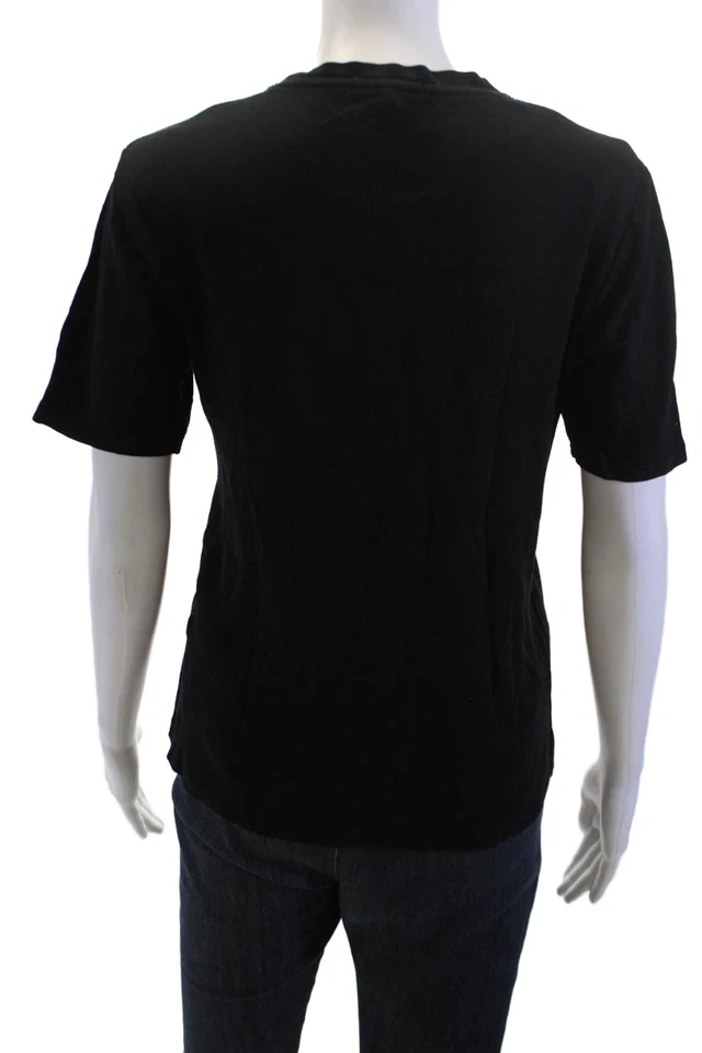 Rag & Bone Womens Black Cotton Modal Crewneck Short Sleeve Tee Size L - Image 3 of 4
