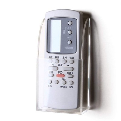 Remote Control Holder Organizer Wall Mount Acrylic Tidy for Air Conditioner, ...
