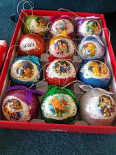 Disney Store Disney Christmas Hanging Baubles Set of 12 Classic Films
