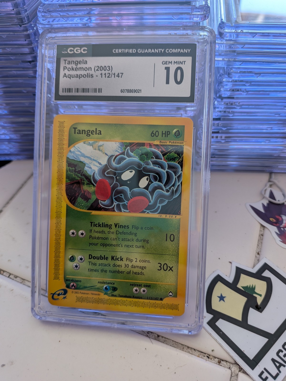 (POP 33) CGC 10 GEM MINT Pokemon Card Tangela Aquapolis 112/147 wotc 2003