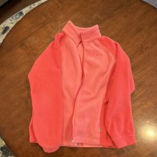 Columbia Kids Fleece Full Zip Jacket Pink XL 18/20 Unisex Long Sleeve