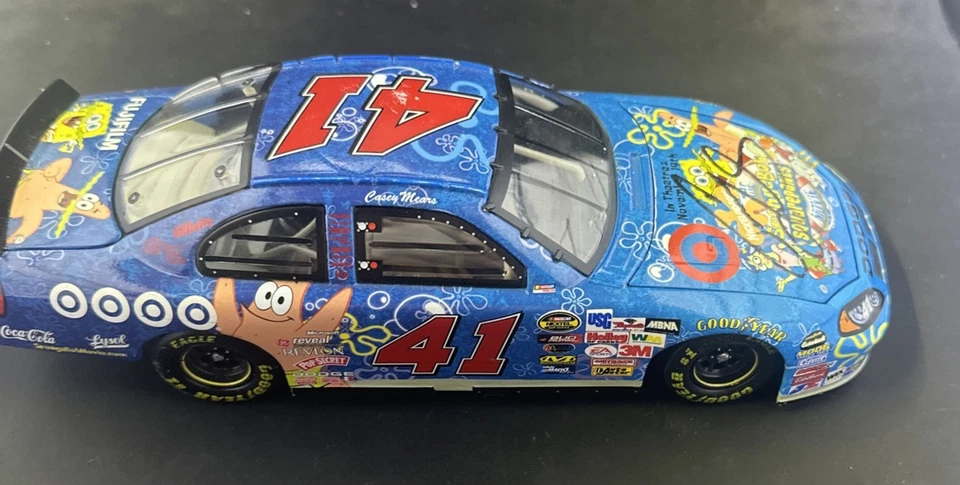 Casey Mears  #41 Target / SpongeBob SquarePants  2004 Intrepid Elite Signed - Image 3 of 3