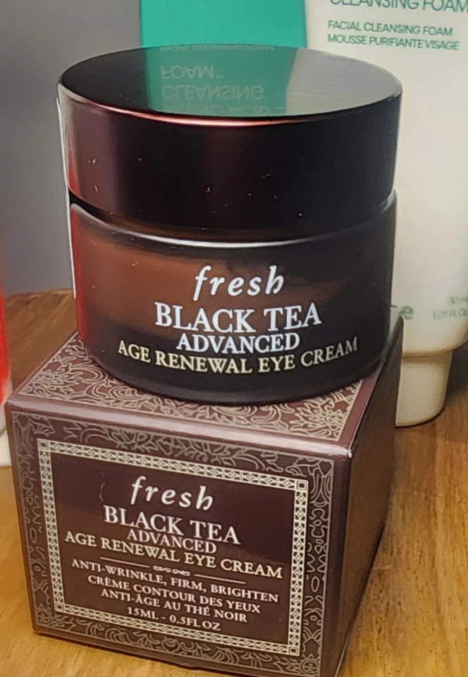 3 x лот ухода за кожей за кожей зарево рецепт лица - свежий черный чай глаз - Innis бесплатно - новый в коробке  - Изображение 2 из 4