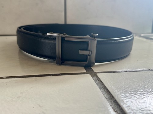 Kore Essentials Black Leather Ratchet EDC Belt 1.5"