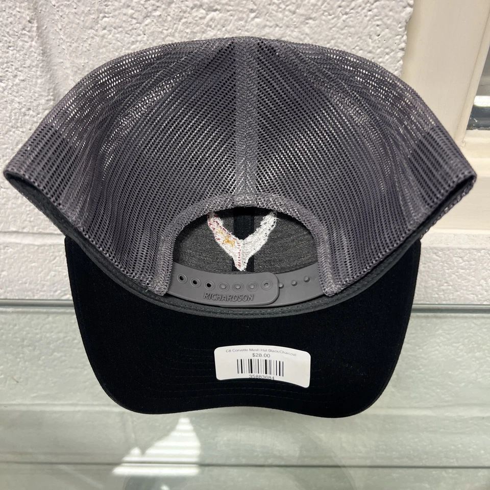 ¡¡Nuevo!! Sombrero de malla C8 Corvette negro y carbón - Tienda Lingenfelter - Se envía en caja Foto 4 de 4