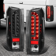 [FULL LED]FOR 90-97 FORD F150 F250 F350 BRONCO TAIL LIGHT REAR BRAKE LAMP BLACK