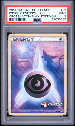 2011 POKEMON CALL OF LEGENDS #92 PSYCHIC ENERGY-HOLO PSA 9