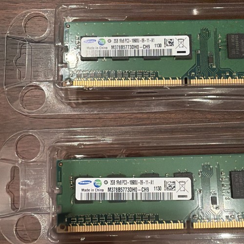 Lot Of 2 Samsung M378B5773CH0-CH9 2GB 1Rx8 PC3-10600U-09-10-A0 Ram Memory Module - Picture 4 of 7