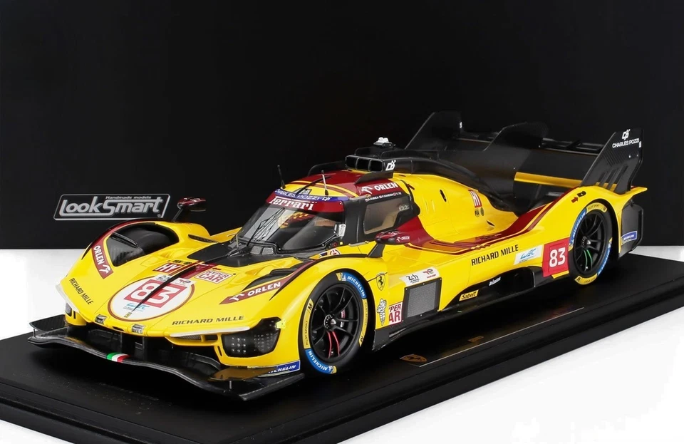 Ferrari 499P AF Corse #83 Le Mans 2025 Winner w/ Display Case 1/18 Looksmart - Image 3 of 4