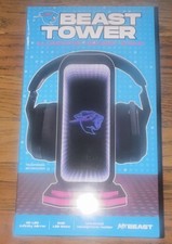 NIB MrBeast RGB LED Headphone Holder USB Powered 3D Infinity Mirror Black Pink