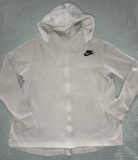 Nike Women s White Full Zip Hoodie Size Large