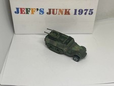 Vintage 1974 Hot Wheels Half-Track Gun Bucket Tank Gunner Green Camo READ