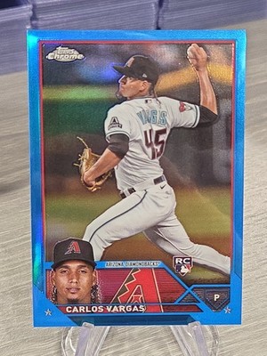 Carlos Vargas 2023 Topps Chrome Update Blue Refractor /150 Rookie #162 Arizona