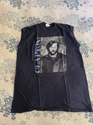 Rare Vintage Eric Clapton Concert Tour Muscle Shirt 1985 Behind The Sun Band Tee