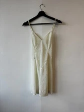 Vintage Victoria's Secret Dress Womens Medium White Textured Slip Nightgown 90s