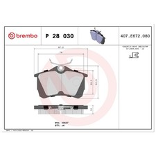Brembo Bremsbelagsatz Bremsklötze hinten 43022S1AE30 43022S1AE50 | 227243