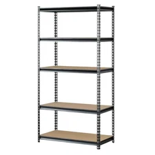 Muscle Rack 5-Tier Boltless Steel Garage Storage Shelving Unit in Silver Vein