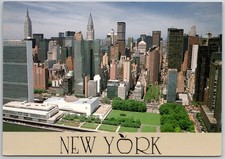NYC Skyline Postcard UN Empire State Chrysler Buildings City Merchandise