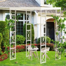 Dekorativer Rosenpavillon Metall Rankhilfe Pergola für Kletterpflanzen mit Dach