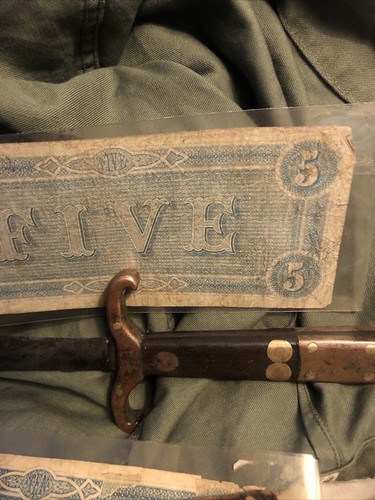 CSA $ five 1864 Richmond Virginia VA Confederate Currency Bank Note civil war - Picture 10 of 24
