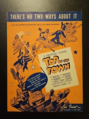There's No Two Ways About It from Top Of The Town 1936 Sheet Music | eBay