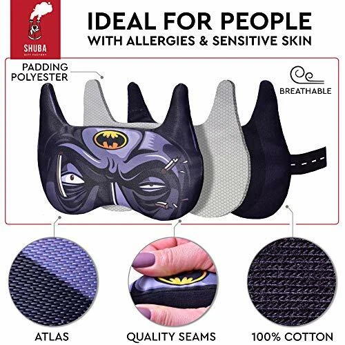 Máscara Relax Dormir Suave Venda para los Ojos Cubierta para Dormir (Batman Negro, Paquete Delgado) Foto 4 de 4
