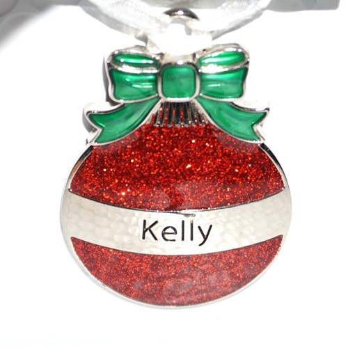 Ganz Metal Christmas Ornament Ball Red Personalized Pick Name Collectible NWT JB - Picture 54 of 72
