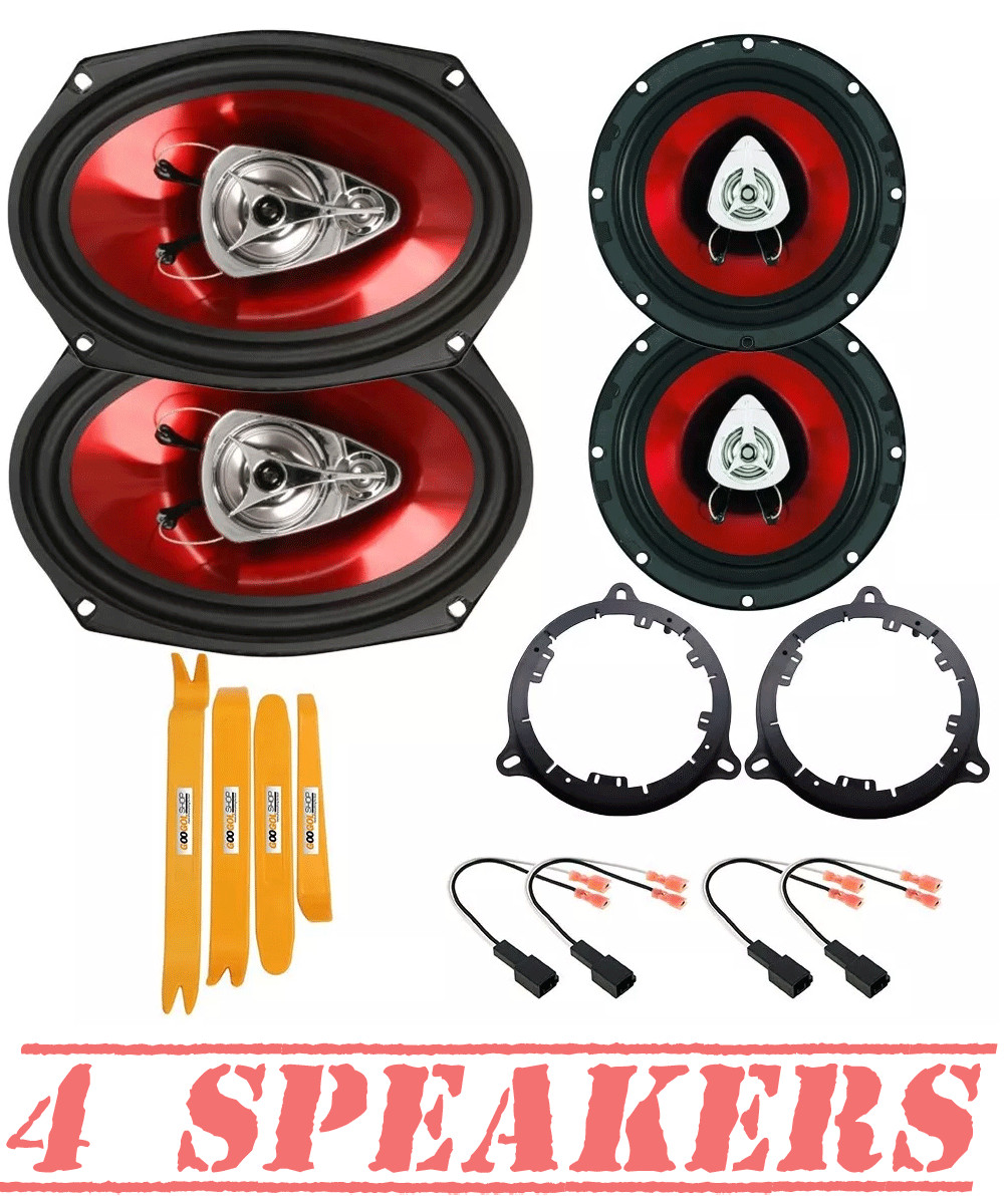 BOSS Audio Front 6x9" & Rear 6.5" Car Speaker Package For 20