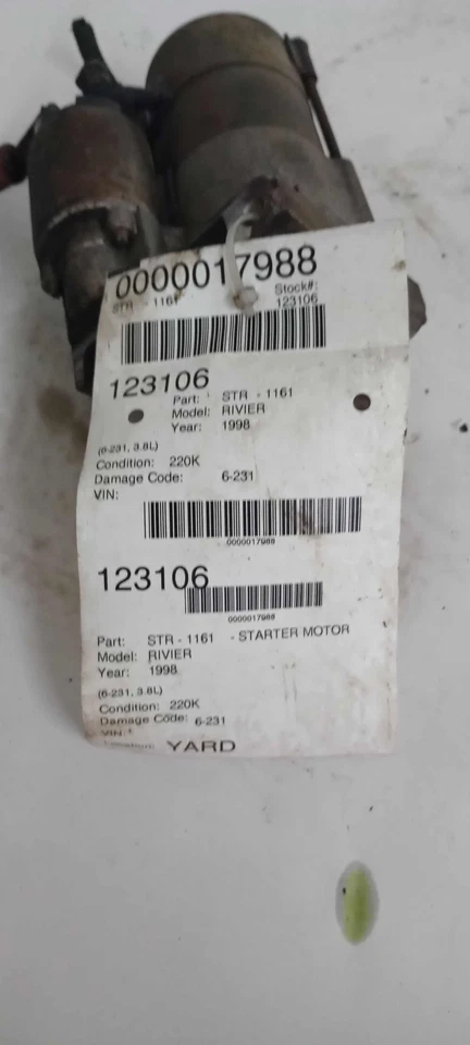 1995-1999 Buick Riviera Starter Motor (6-231 3.8l) 220000 - Image 4 of 4
