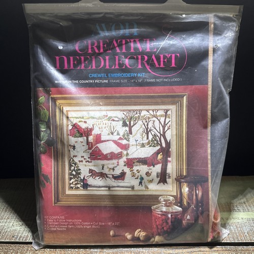 Avon Creative Needlecraft Crewel Stickpackung Vintage 1974 Neu - Bild 2 von 8